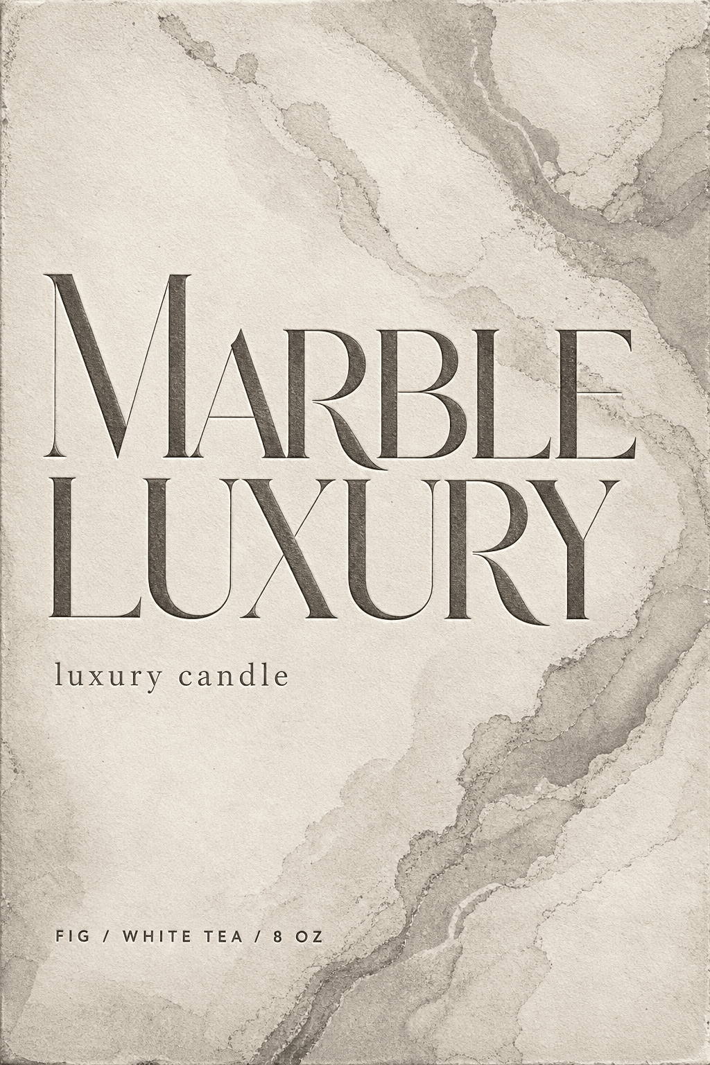 Marble Luxury candles label template