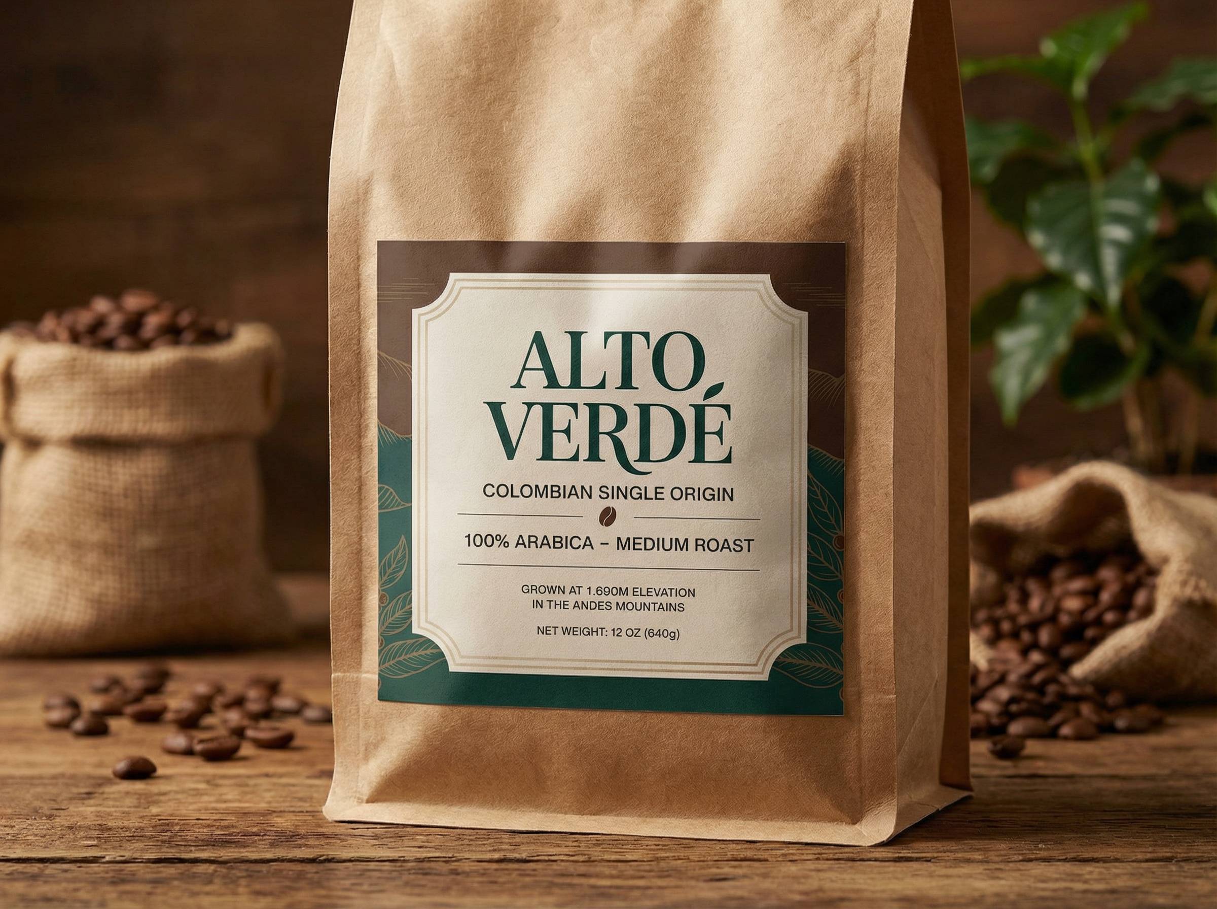 Coffee label example