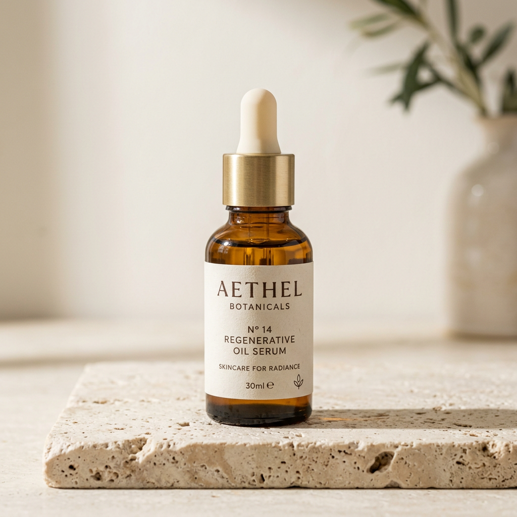 Face serum label example